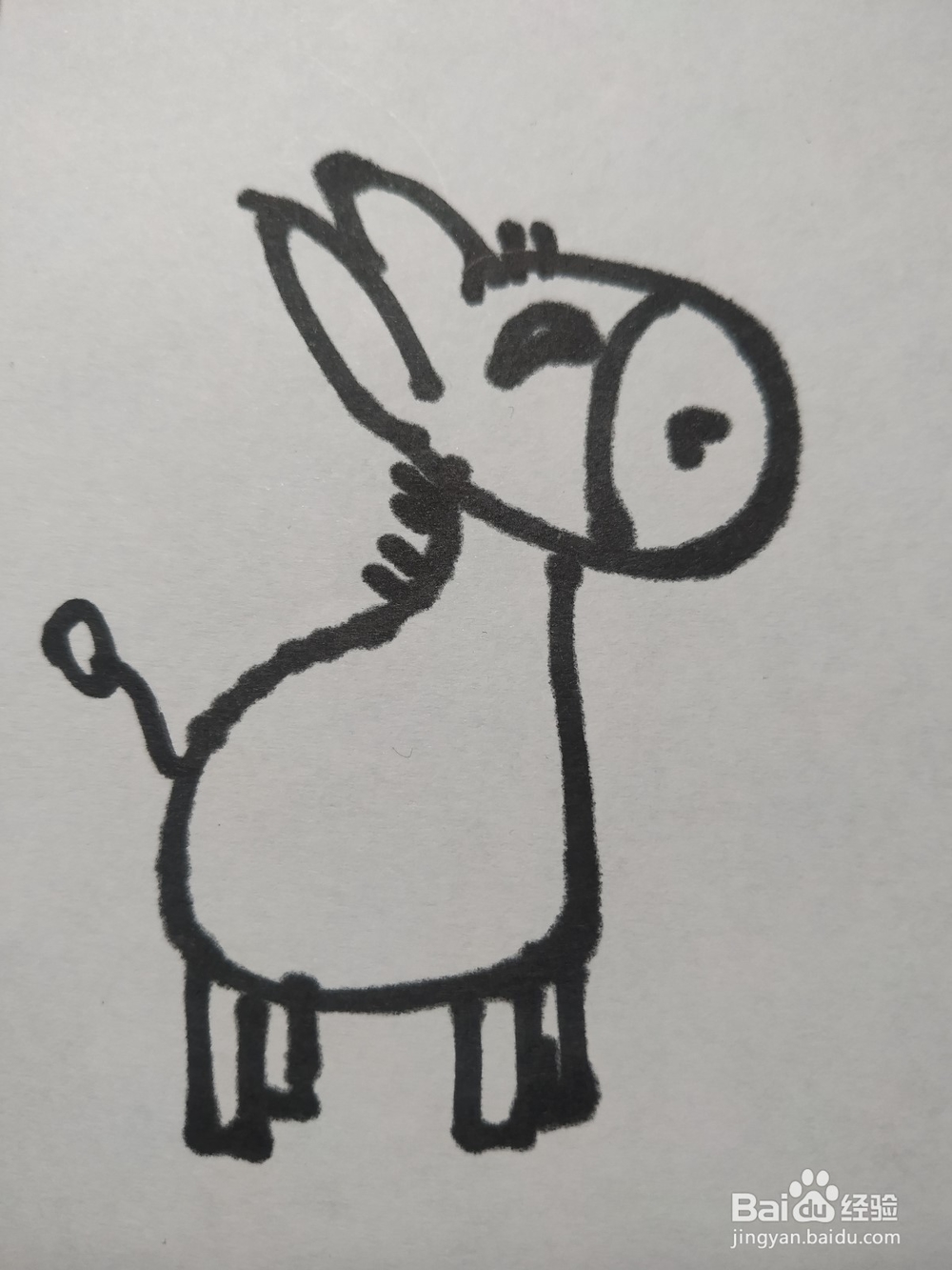 毛驴的简笔画技法八
