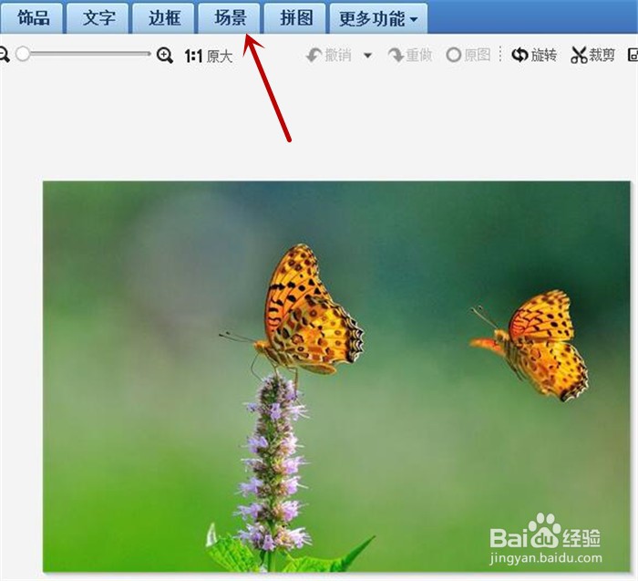 美图秀秀软件中如何制作瓶装蝴蝶的效果?