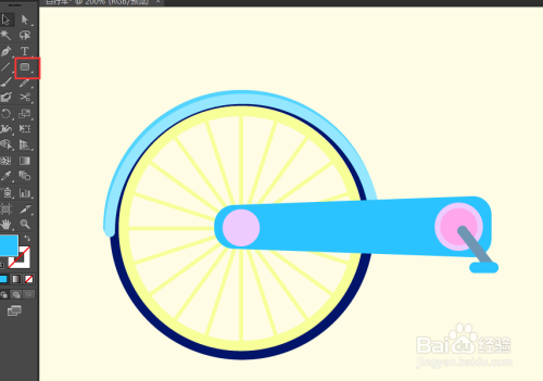 如何用AI绘制扁平化风格的自行车？