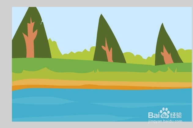 Flash绘制一个田野的场景