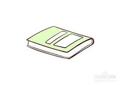 然后把平放书本的面也涂上对应颜色,书页厚度的主体部分留白就可以