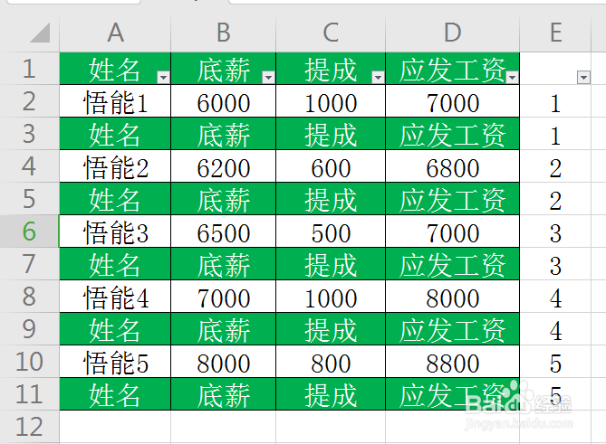 excel中如何快速制作工资条？