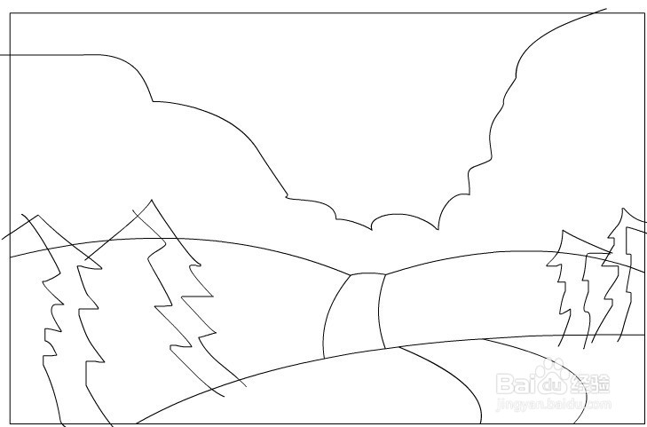 flash绘制一个蓝天白云的背景