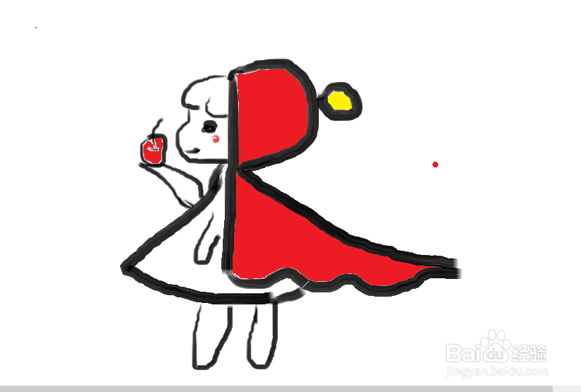 画图工具怎么画一个小红帽