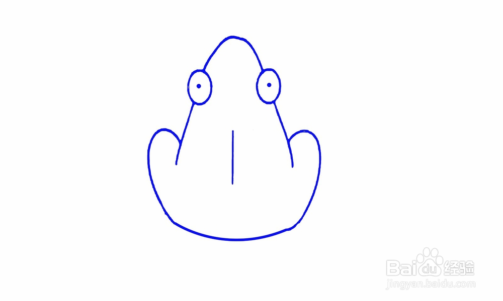 简笔画青蛙的背影如何画?