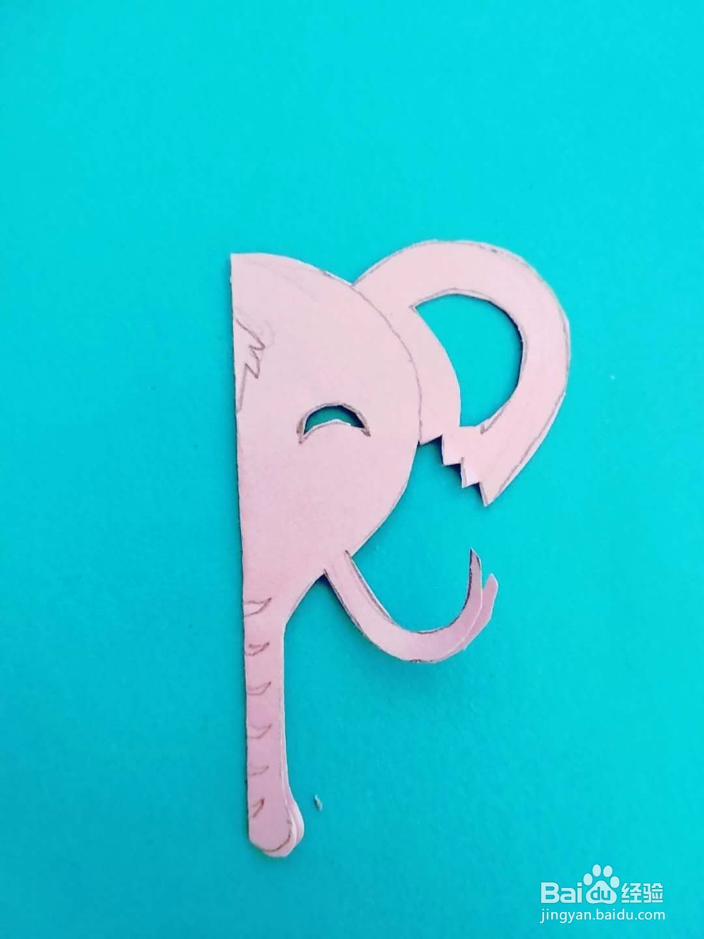 适合宝宝的手工剪纸大象的剪法