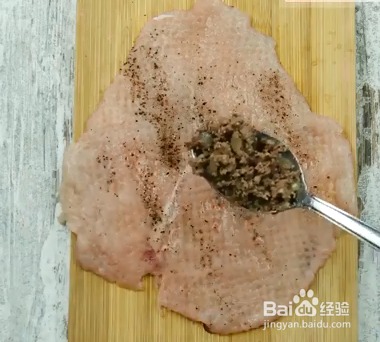 煎鸡肝鸡肉卷