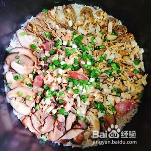松茸海味腊味焖饭的做法！