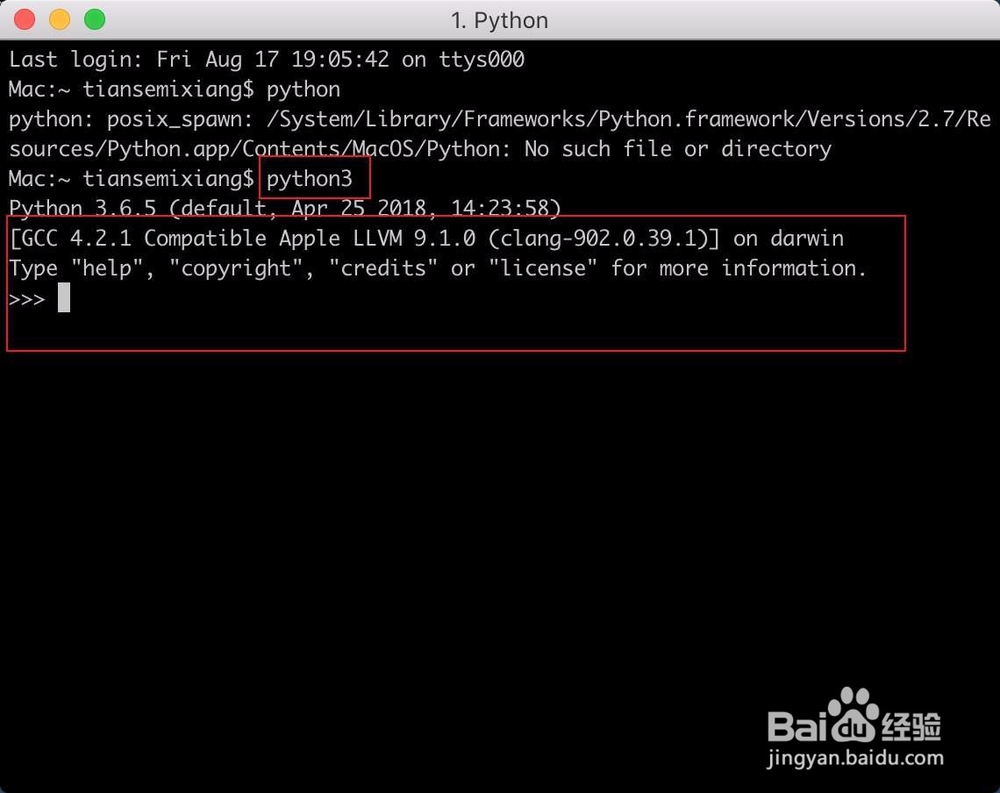 如何在Mac上安装python3