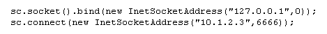 java socket如何绑定指定客户端ip