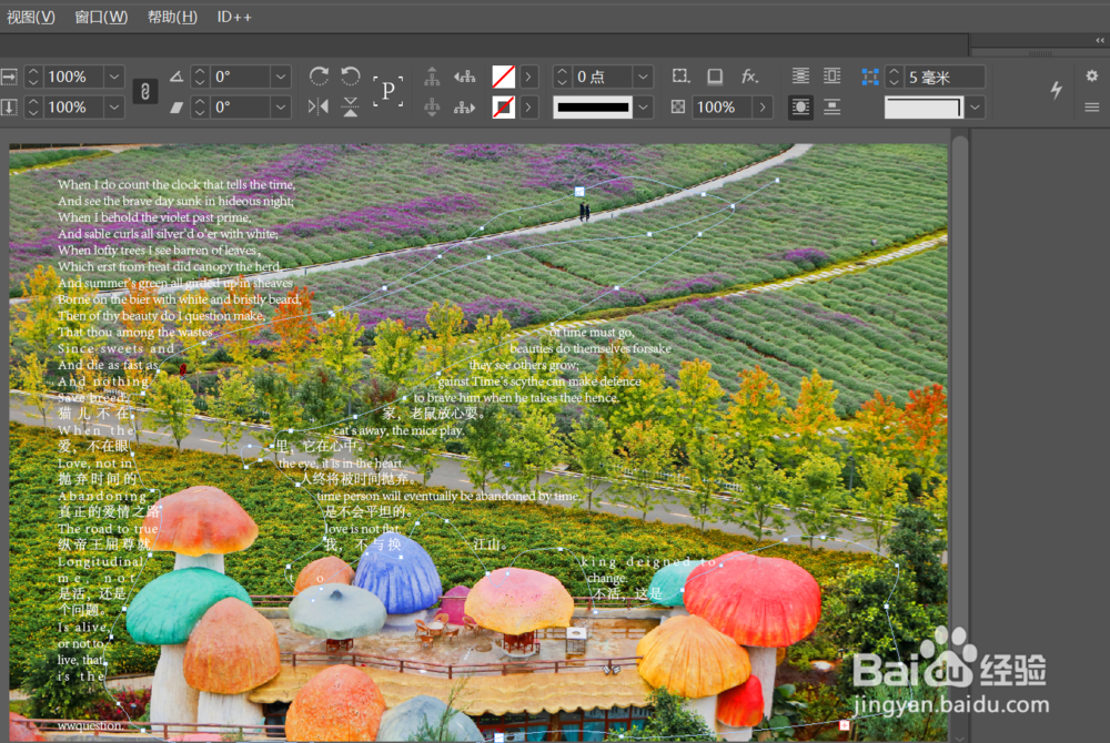 InDesign让文字沿着轮廓线进行排版的设置方法