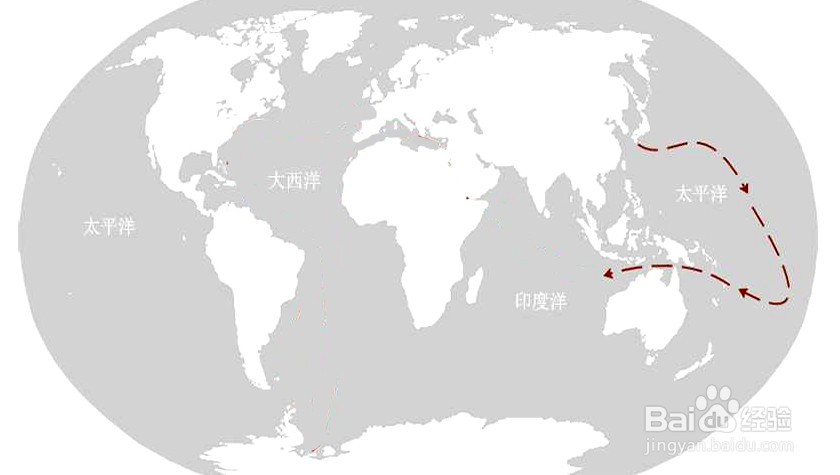 海底两万里航海路线图简笔画