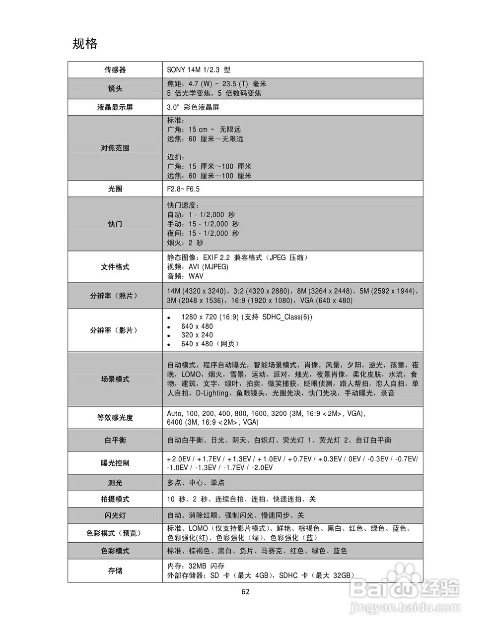 爱国者W168数码相机使用说明书:[7]