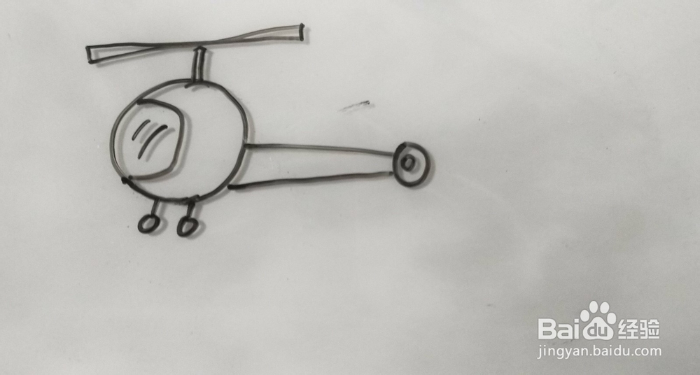 简笔画——怎么画简笔画直升飞机