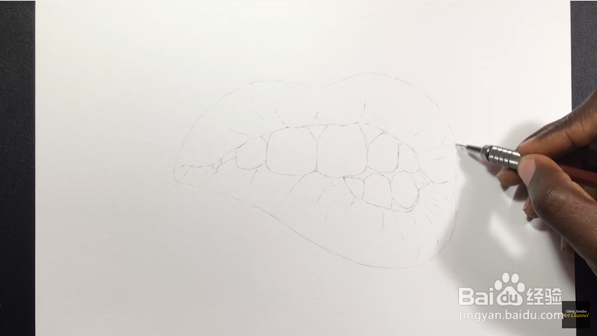 来画极具艺术气息的性感咬唇手绘教程