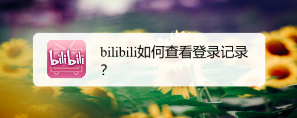 <b>bilibili如何查看登录记录</b>