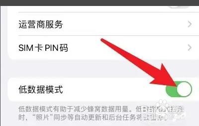 如何关闭苹果手机的低数据模式？