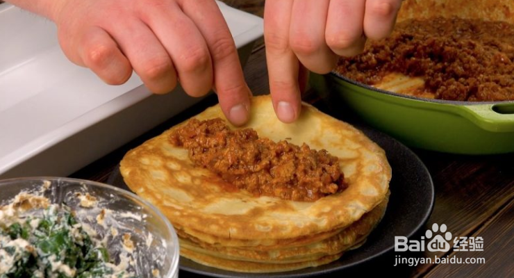 菠菜肉酱松饼卷怎么制作？