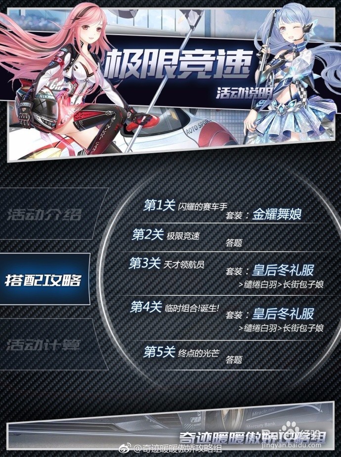 奇迹暖暖极限竞速第四关游戏攻略