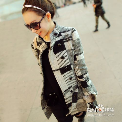 西格纹西装式呢外套温暖奢华彰显气质