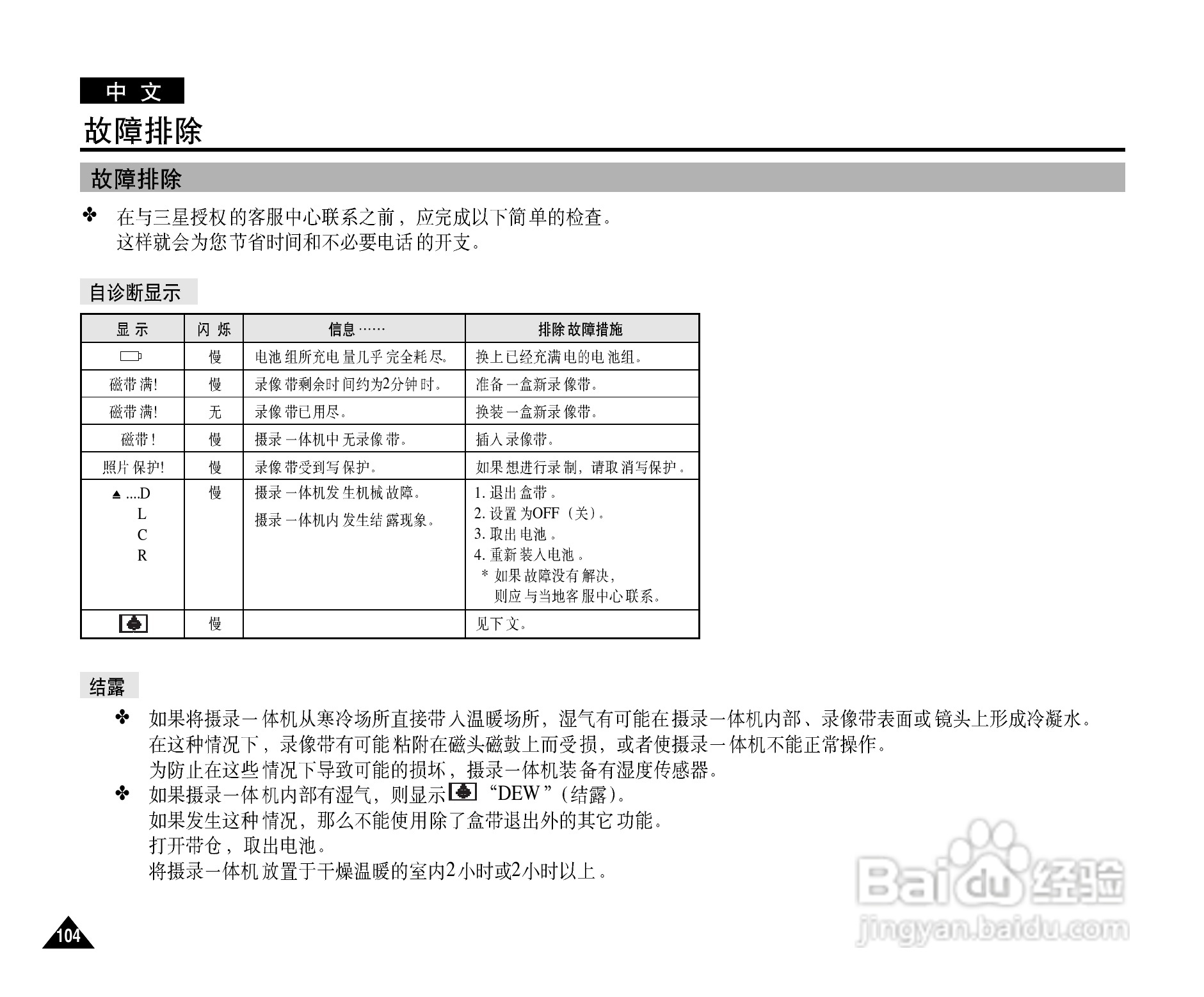 三星VP-D323(i)数字摄录一体机用户说明书:[11]