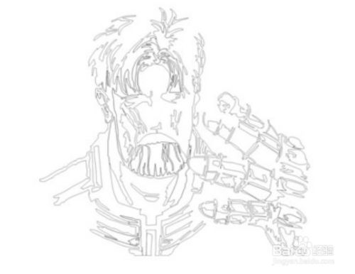 无限拳王简笔画 百度经验