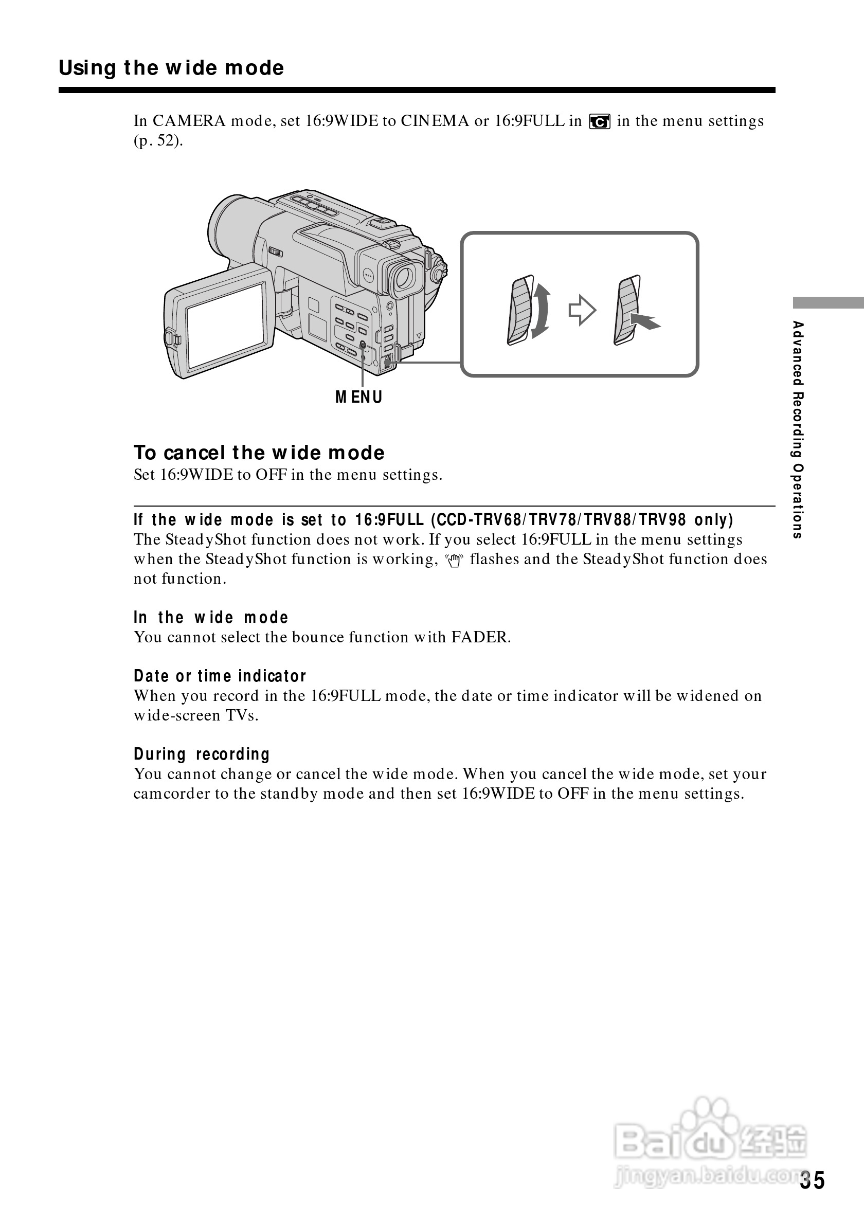 索尼CCD-TRV88模拟摄像机说明书:[4]