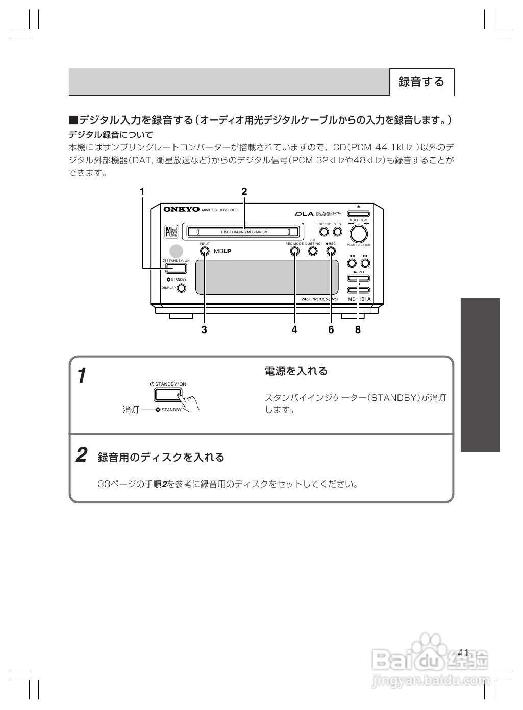 ONKYO MD-101A音响使用说明书.:[3]