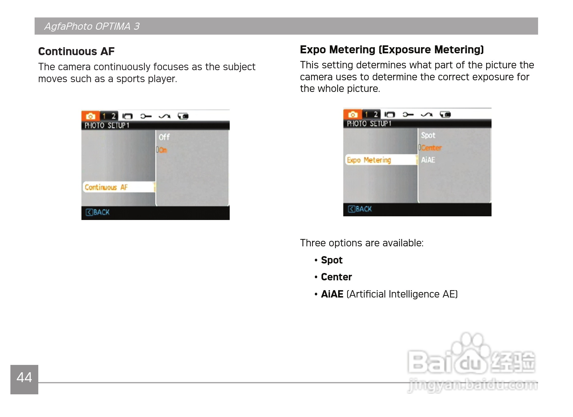 爱克发AgfaPhoto OPTIMA 3数码相机使用说明书:[5]