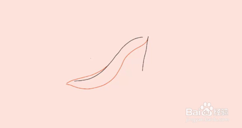 如何画高跟鞋简笔画