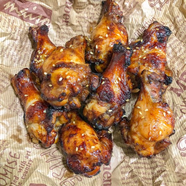 蒜香无油烤鸡腿