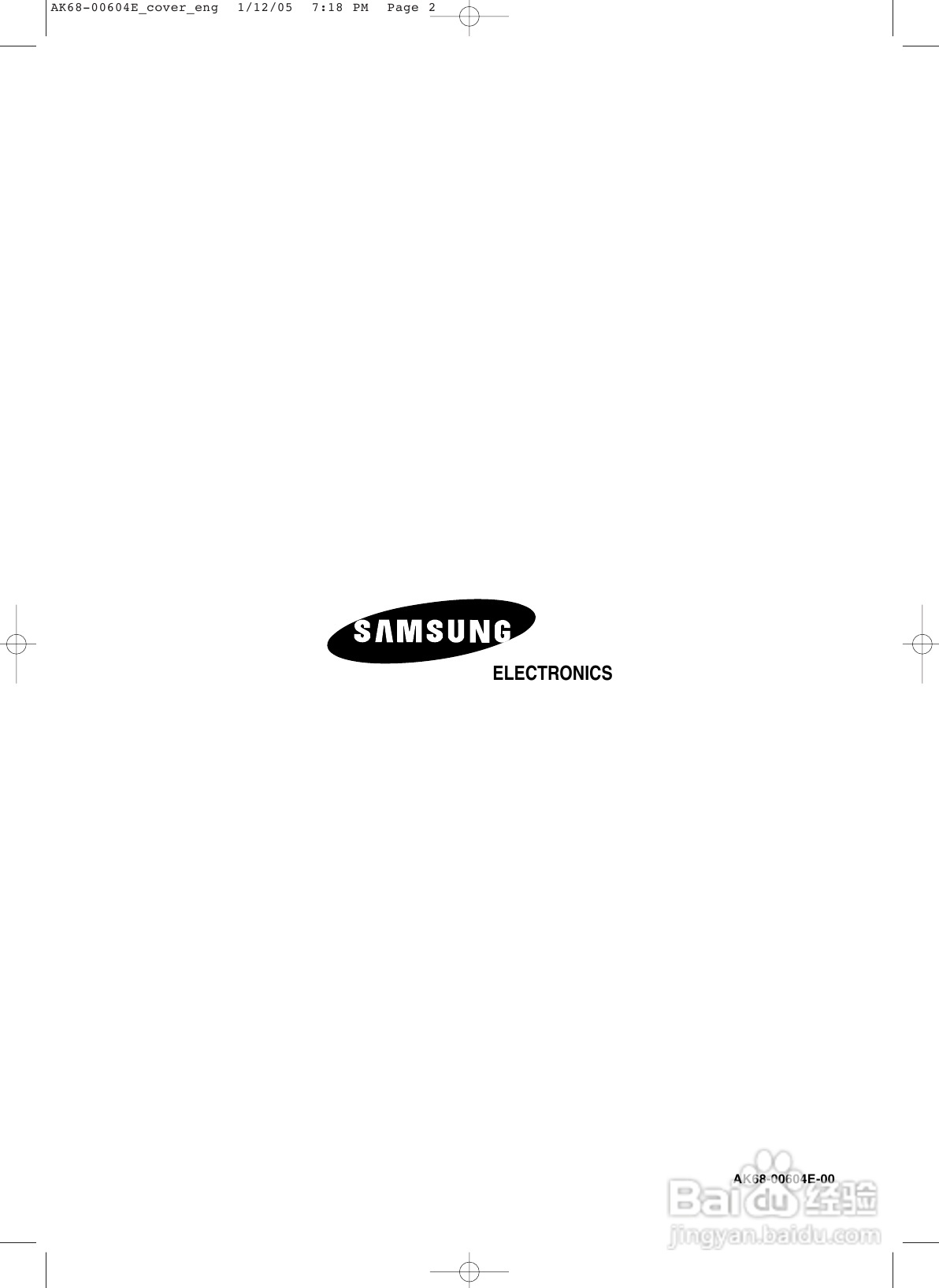 三星DVD-P250K DVD播放机使用说明书:[6]