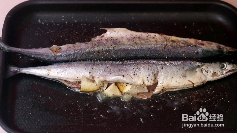 柠檬香煎秋刀鱼