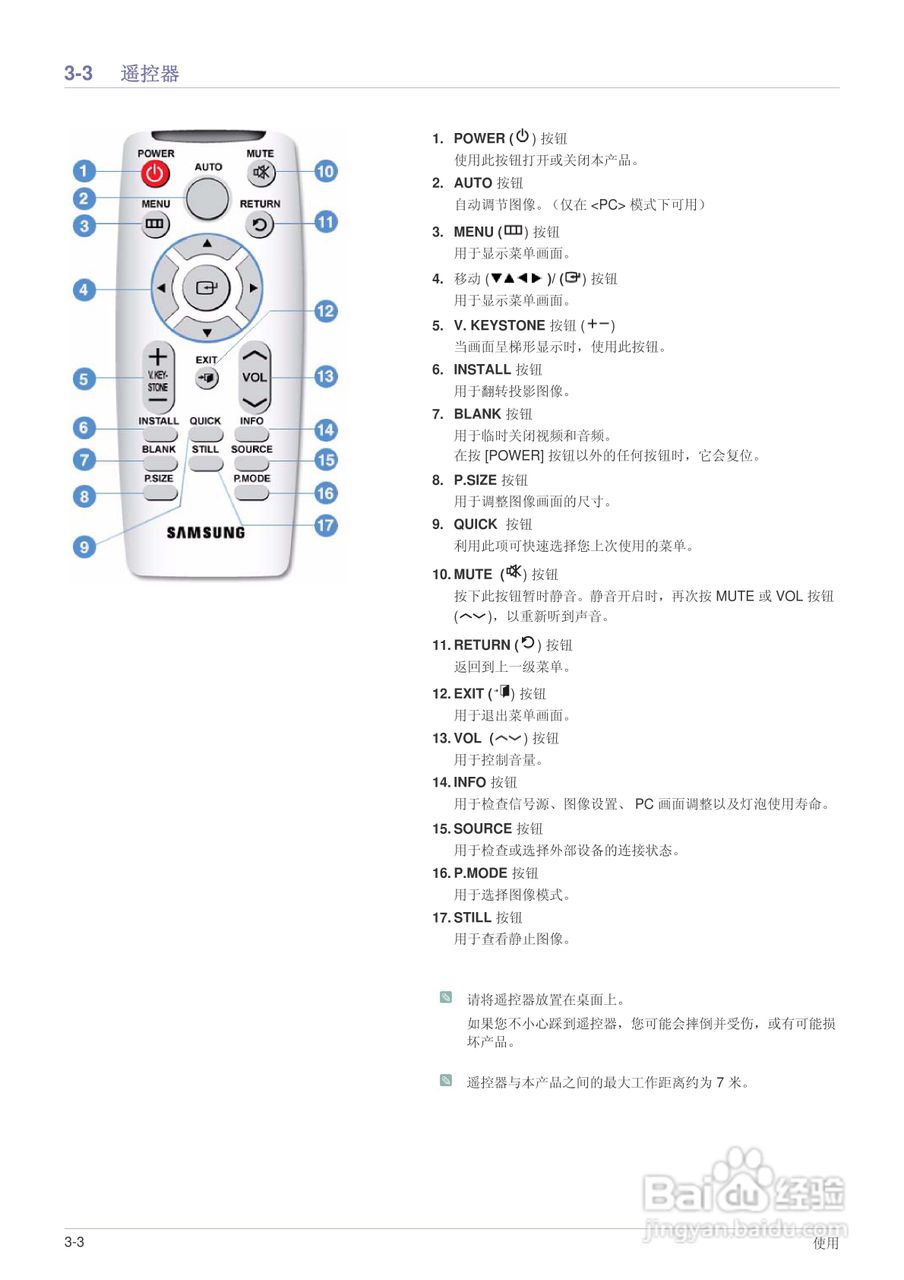 三星SP-L221投影仪使用说明书:[4]