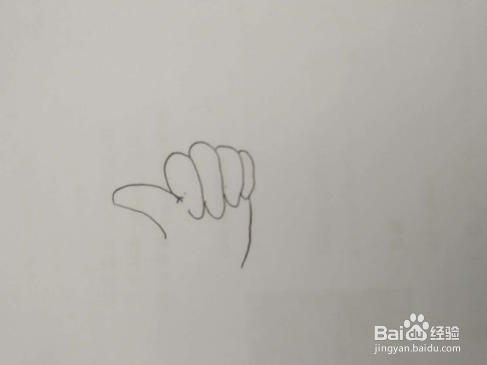 怎么画一个点赞的大拇指
