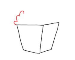 一盒爆米花怎么画