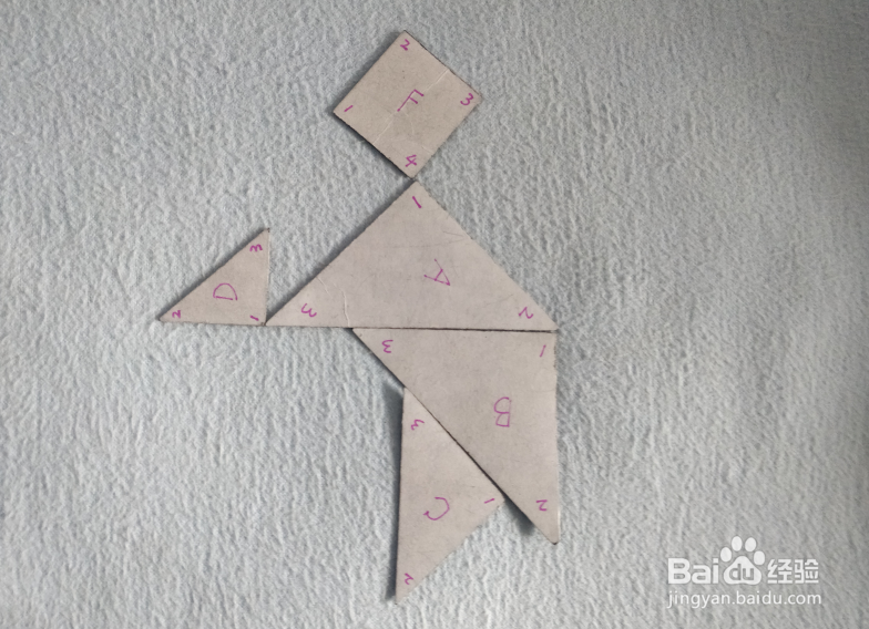 用七巧板怎样拼一个引火准备做饭的人？