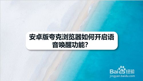 安卓版夸克浏览器如何开启语音唤醒功能