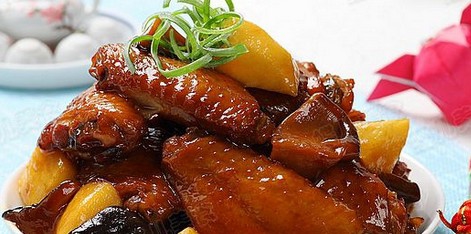 色香味苹果香菇烧鸡翅