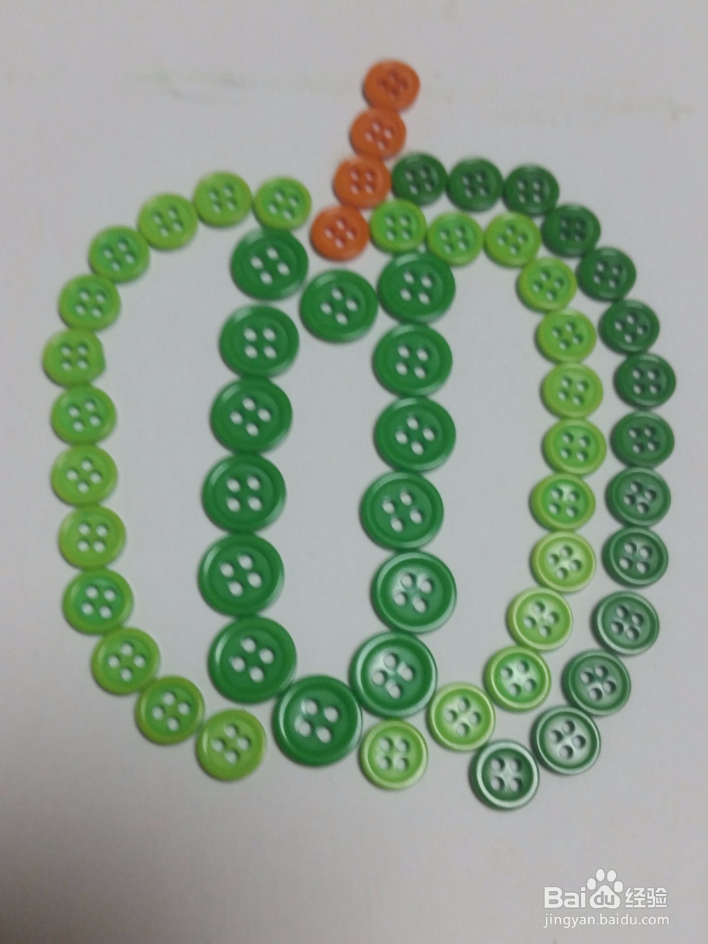 菜椒儿童手工纽扣粘贴画
