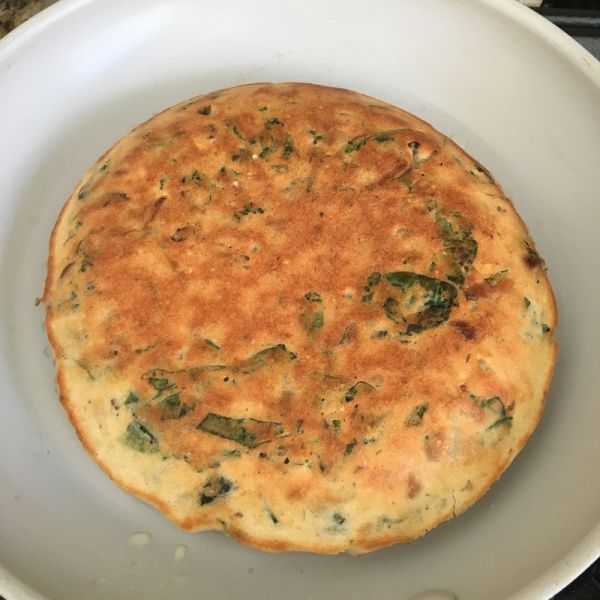 菠菜核桃芝士咸蛋糕