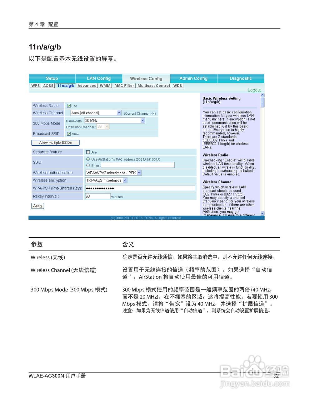 美禄可WLAE-AG300N-CH 300Mbps双频无线以太网转换器用:[4]