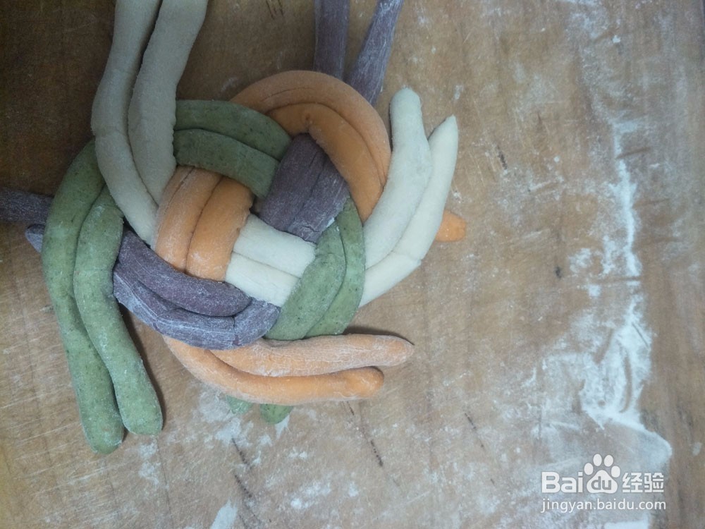 八根彩色面条做馒头的方法