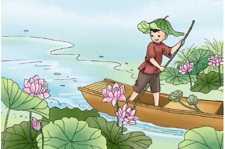 小儿撑小艇偷采白莲回 小荷才露尖尖角 描写的景色是什么