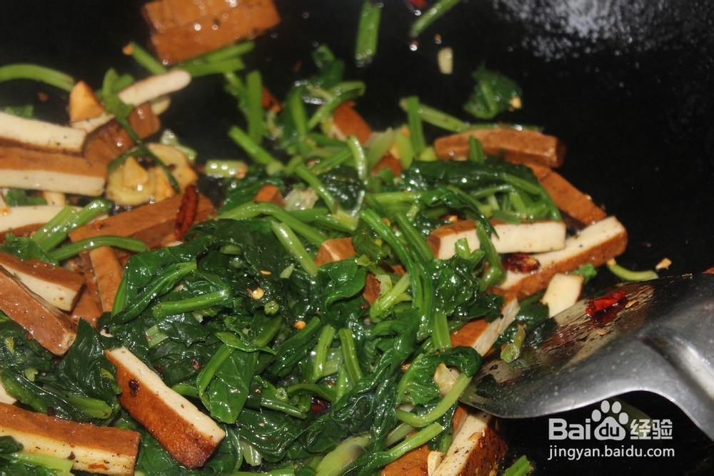 麻辣菠菜豆干