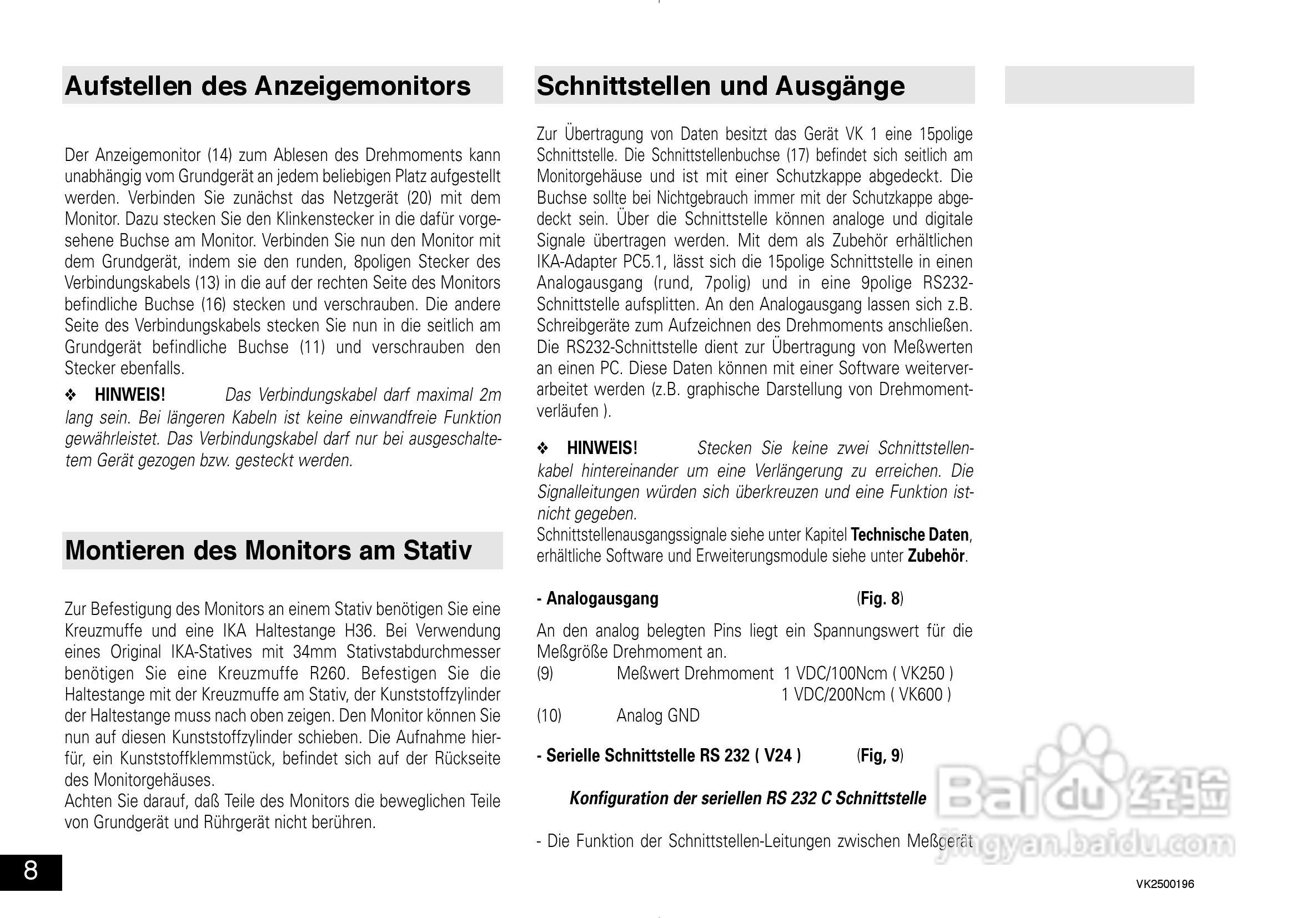 IKA VK600控制型扭矩测量仪使用说明书:[1]