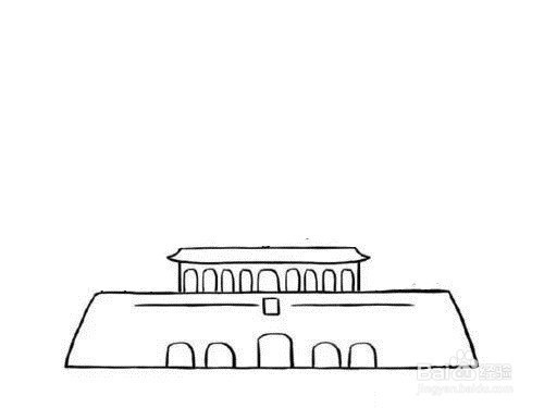 天安门长城简笔画