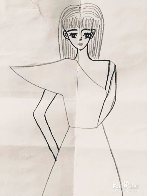 金发娃娃的简笔画教程