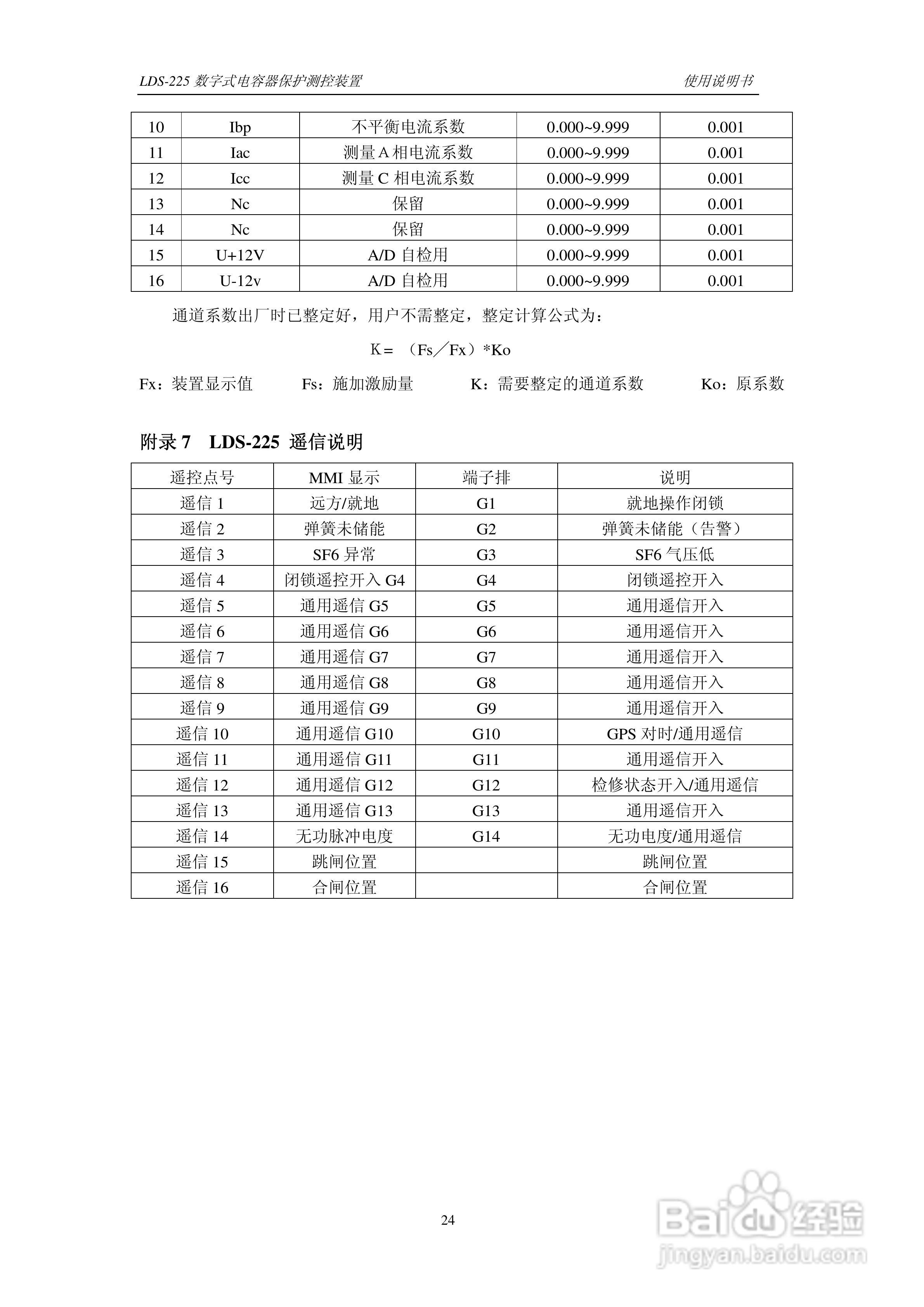 LDS-225 数字式电容器保护测控装置说明书:[3]