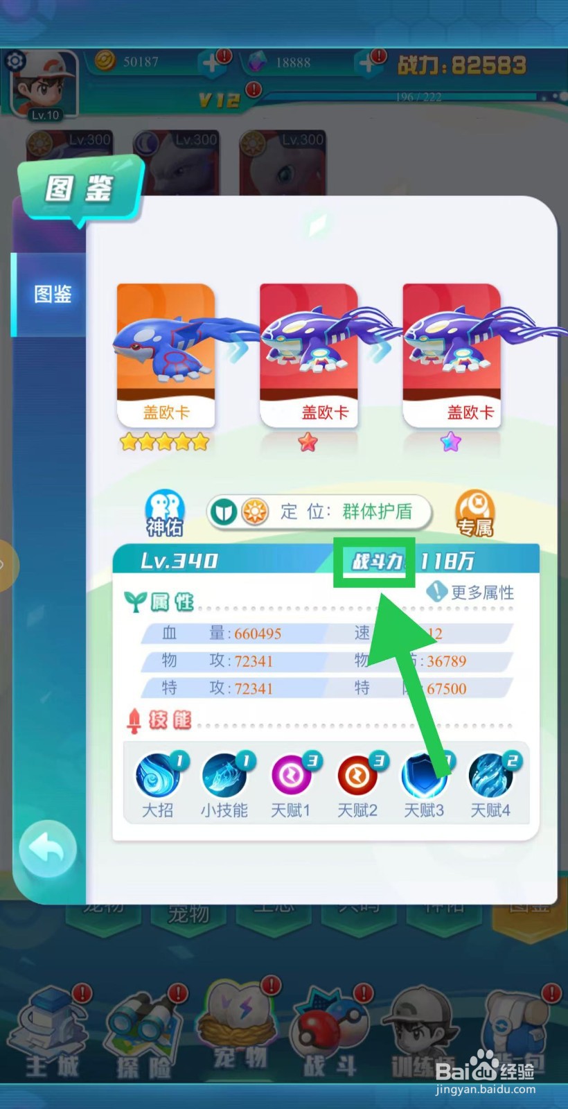 英雄魔法门如何查看盖欧卡的战斗力